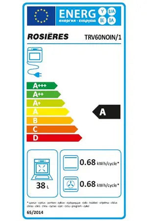 Lave-vaisselle table de cuisson Rosieres TRV60NOIN/1