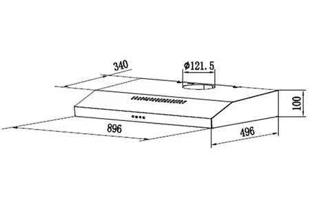 Hotte casquette Rosieres RHC940/1IN