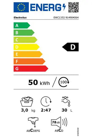 Lave-linge hublot Electrolux EWC1352