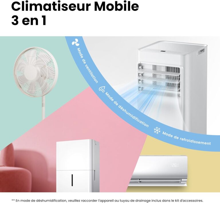 COMFEE Breezy Cool 2.6 | Climatiseur Mobile Connecté 9000 BTU