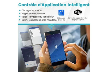 Climatiseur mobile Portable  Giantex 4 en 1 Contrôlé sur APP Intelligente 14000BTU
