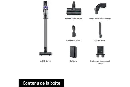 Aspirateur Balai Samsung Vs20t7531t4 Jet 75 Turbo