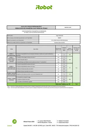 Aspirateur robot Irobot R113 Roomba Combo