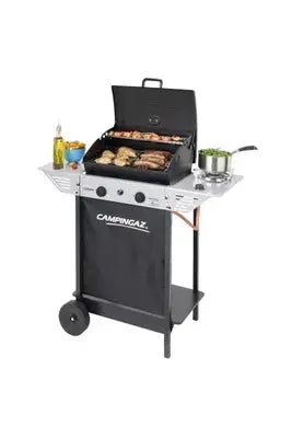 Barbecue Campingaz Barbecue À Gaz 3 Brûleurs En Acier Tablettes Latérales Roues Xpert 100 Ls Rocky