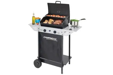 Barbecue Campingaz Barbecue À Gaz 3 Brûleurs En Acier Tablettes Latérales Roues Xpert 100 Ls Rocky