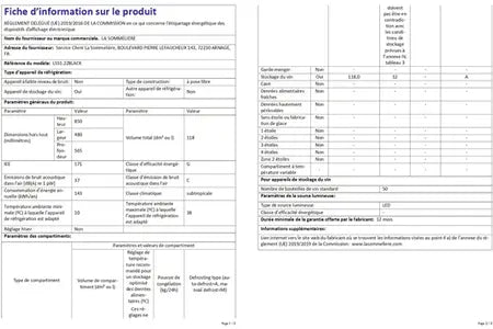 Cave de service La Sommeliere LS51.2Z BLACK
