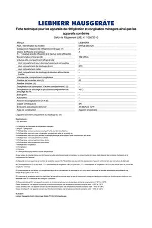 Cave de service Liebherr EWTGB3583