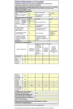 Congélateur coffre Thomson TCH394E