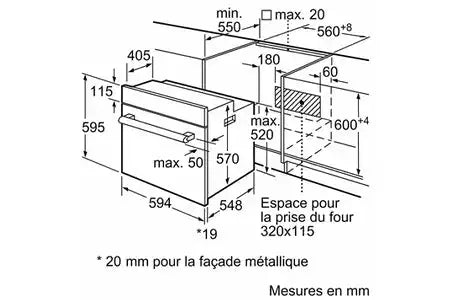 Four encastrable Bosch HBF153EB0