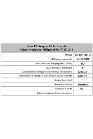 Four encastrable De Dietrich DOP8575W