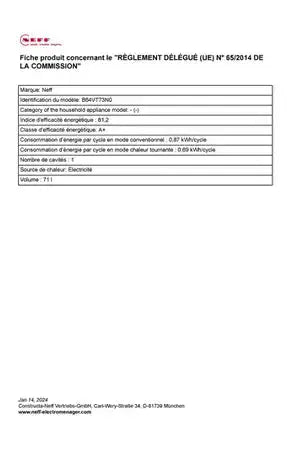 Four encastrable Neff B64VT73N0