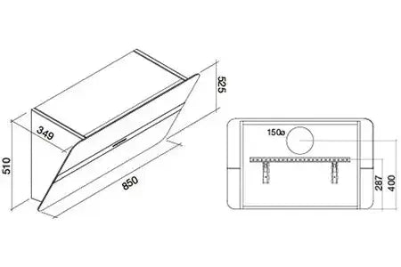 Hotte décorative murale Falmec FLIPNRS1420