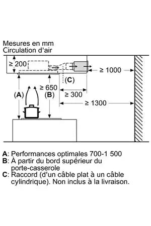 Hotte décorative murale Siemens LR96CAQ50 - 90 cm Inox