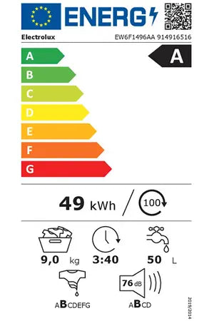 Lave-linge hublot Electrolux EW6F1496AA