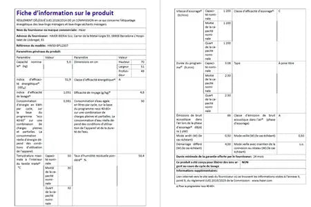 Lave-linge hublot HAIER HW50-BP12307-S