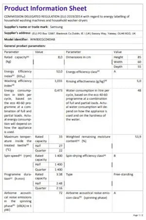 Lave-linge hublot SAMSUNG WW80CGC04DAB