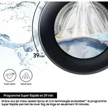 Lave linge hublot 	SAMSUNG WW90DG6U85LK Bespoke AI