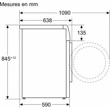 Lave linge hublot 							SIEMENS				WG54B2A2FR