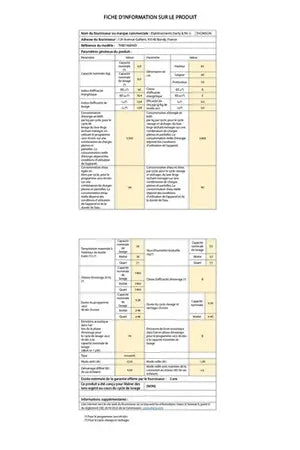 Lave-linge séchant Thomson ENCASTRABLE - THBI1468WD