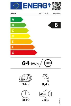 Lave-vaisselle Miele G7110SC