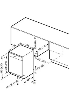 Lave-vaisselle Schneider SCLB272A0B - encastrable 60cm