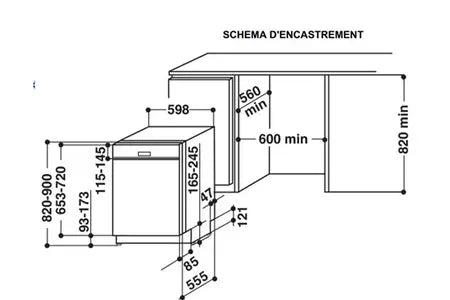 Lave-vaisselle Whirlpool WCIO3T341PES silence - encastrable 60cm