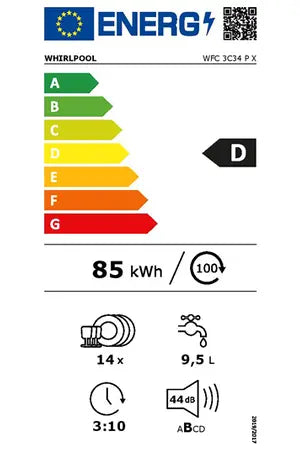 Lave-vaisselle Whirlpool WFC3C34PX