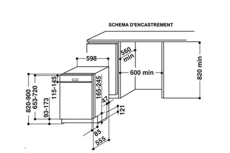 Lave-vaisselle Whirlpool WRIC3C26P - encastrable 60cm