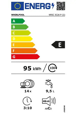 Lave-vaisselle Whirlpool WRIC3C26P - encastrable 60cm