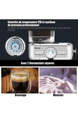 Machine à café automatique  Encastrable Giantex Avec Broyeur à Grains