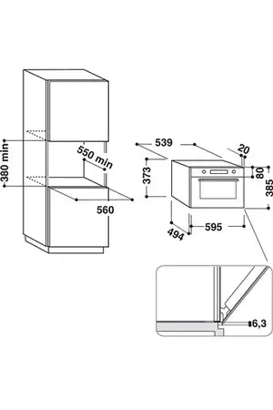 Micro- ondes + Gril Whirlpool AMW730IX Encastrable