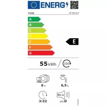 Mini lave vaisselle CANDY	CP 6E51LS