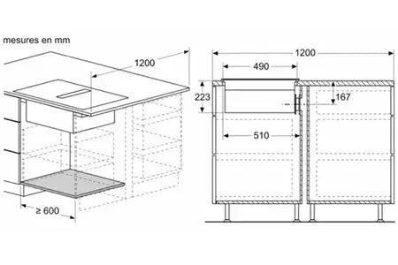 Plaque de cuisson Neff V68TTX4L0 N90 + Hotte intégrée