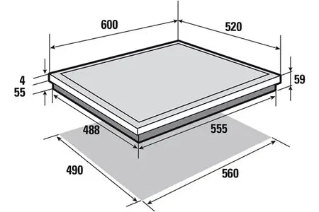 Plaque mixte Sauter SPI6414BM