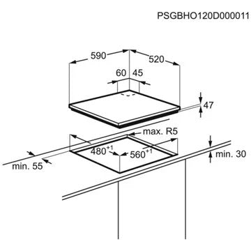 Table gaz							ELECTROLUX				EGT6242NVK/1
