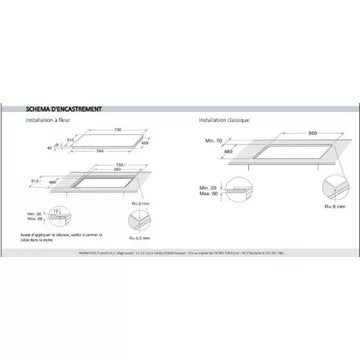 Table gaz							WHIRLPOOL				GOWL758NBFR 75cm