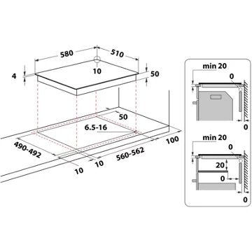 Table vitrocéramique							WHIRLPOOL				AKM903NE