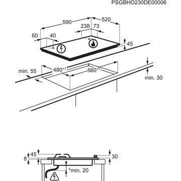 Table gaz							ELECTROLUX				KGG643753K