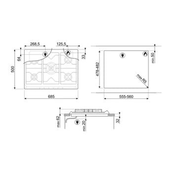 Table gaz							SMEG				SRV575GH5