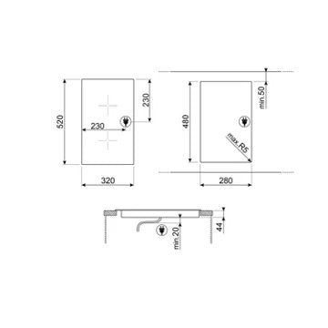 Domino vitrocéramique							SMEG				SE232TX1