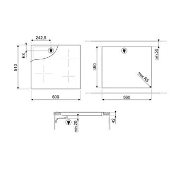 Table vitrocéramique							SMEG				SE263TD1