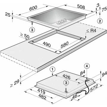 Table gaz							MIELE				KM 2312