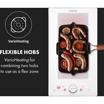 Domino vitrocéramique							KLARSTEIN				Delicatessa Slim 3500W - Blanc