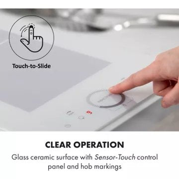 Domino vitrocéramique							KLARSTEIN				Delicatessa Slim 3500W - Blanc