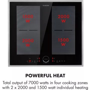 Table vitrocéramique							KLARSTEIN				Delicatessa 60 Prime - Noir