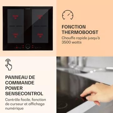 Table vitrocéramique							KLARSTEIN				Delicatessa 60 7000W - Noir