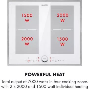 Table vitrocéramique							KLARSTEIN				Delicatessa 60 Prime - Blanc