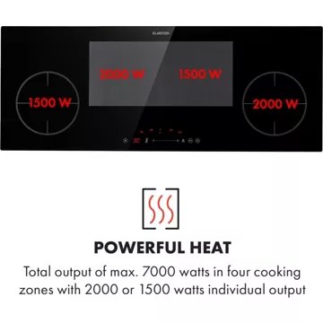 Table vitrocéramique							KLARSTEIN				Delicatessa 90 Slim - 7000W