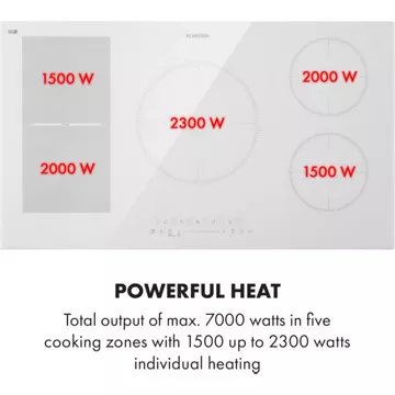 Table vitrocéramique							KLARSTEIN				Delicatessa 90 Hybrid - Blanc