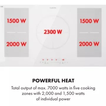 Table vitrocéramique							KLARSTEIN				Delicatessa 90 Flex - Blanc